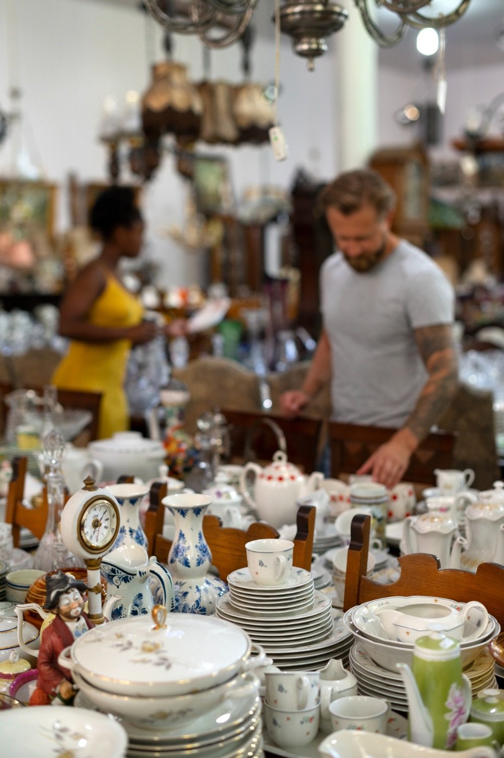 personne à la brocante