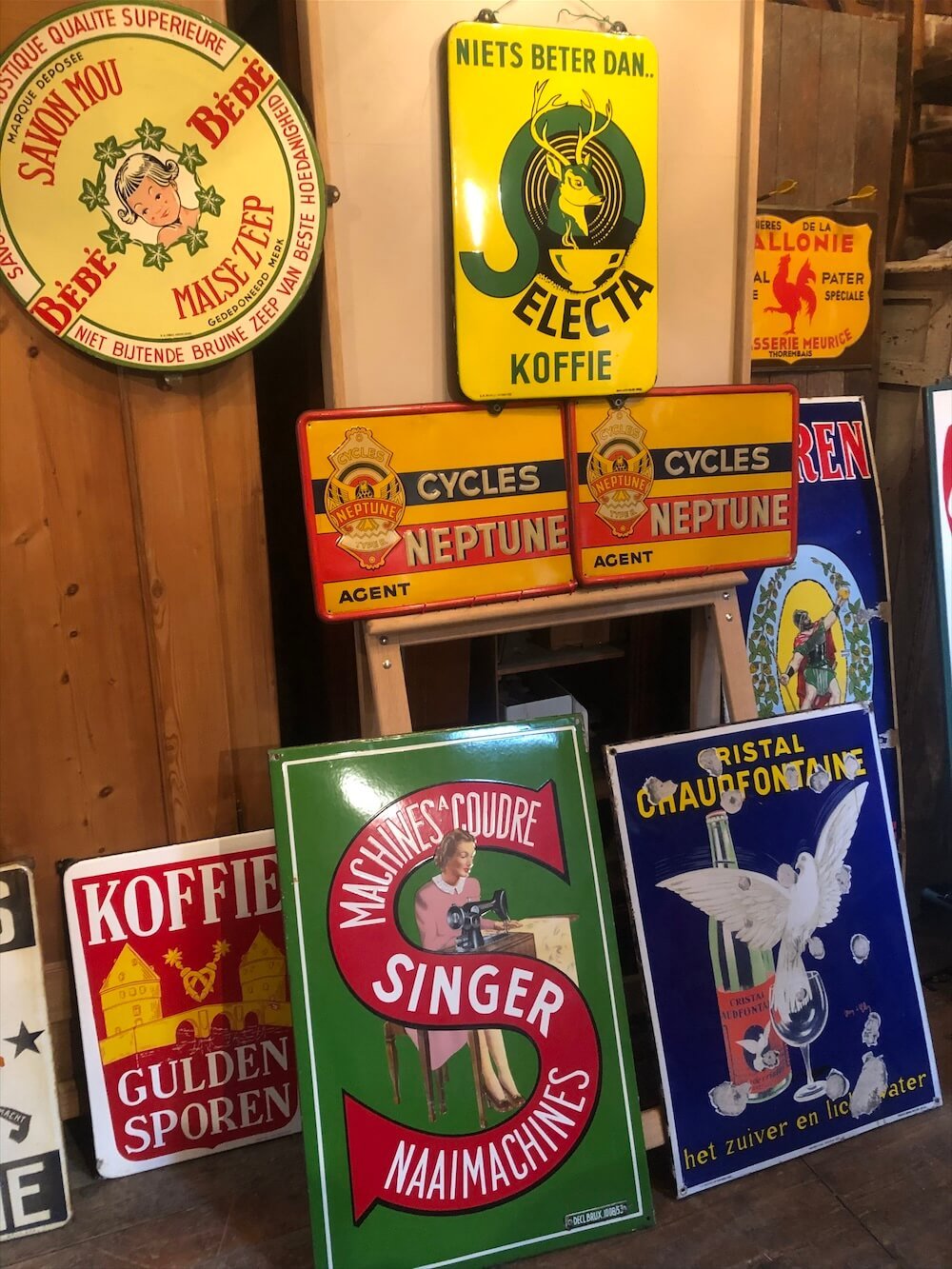 brocantik druivenstreek affiche metal